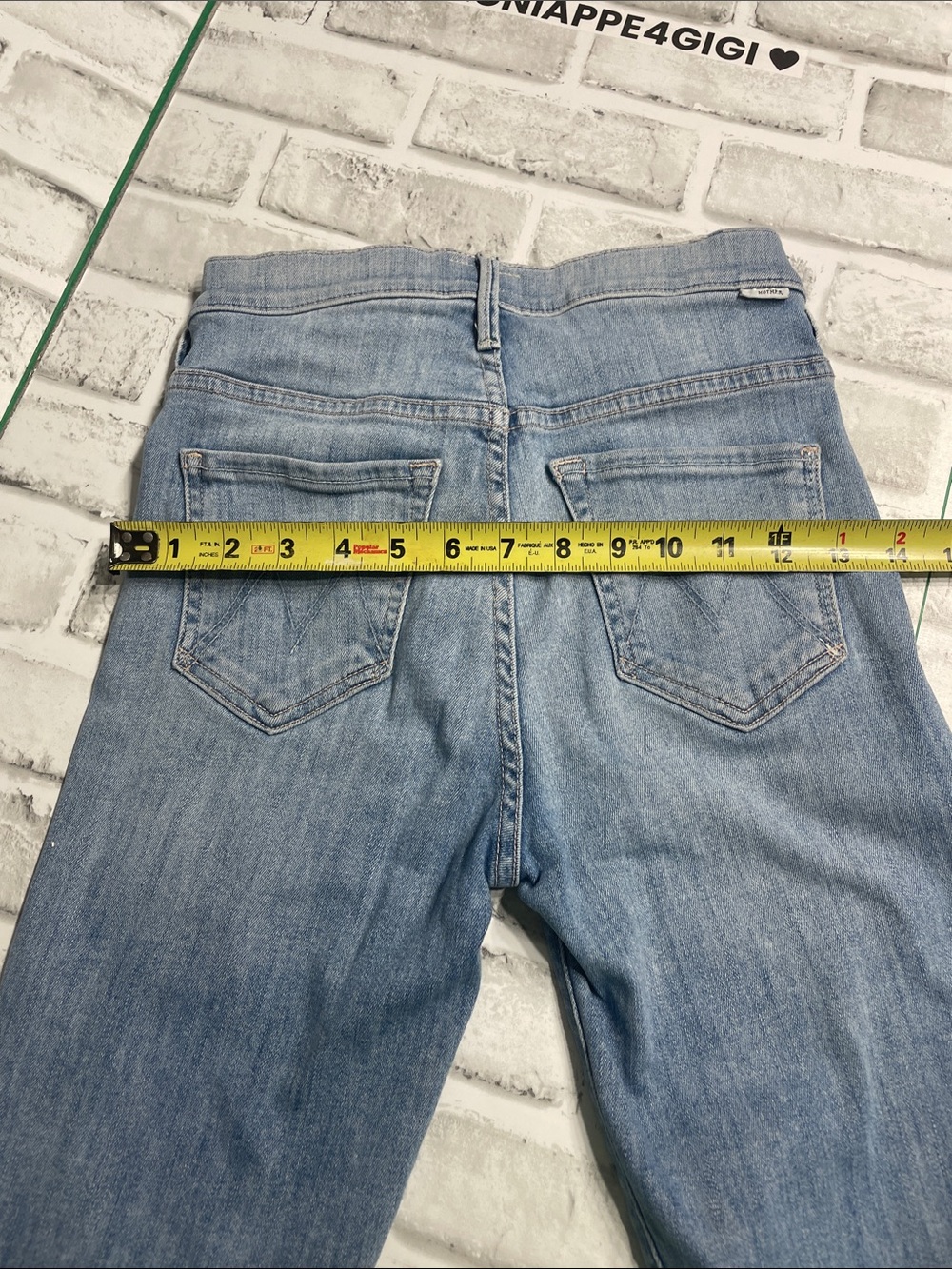 Mother’s Women's High-Rise button-fly blue Jeans. Fray hem. The Stunner. Size 24 - Picture 12 of 12